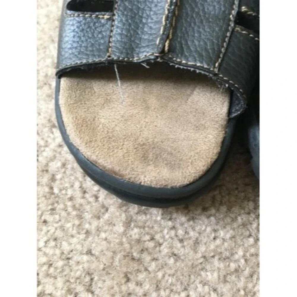 Arizona Jean Company Girls Slides Sandals Dark Brown Black Size 1